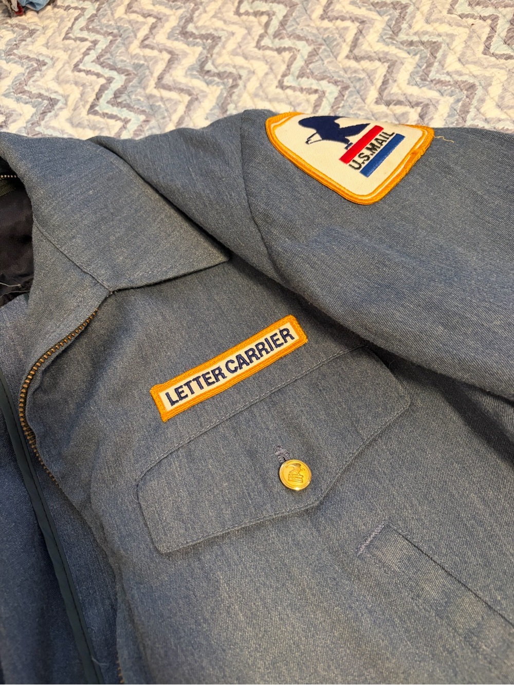 Letter Carrier Blue Work Jacket - Picture 3 of 14